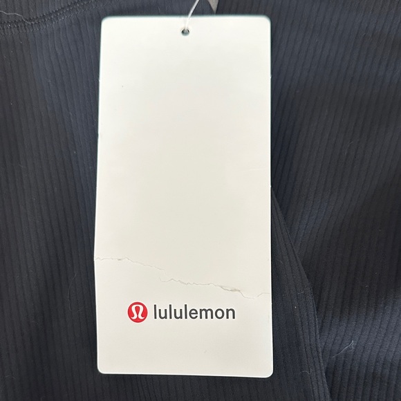 lululemon Black Ribbed Active Leggings with Tag - Picture 2 of 6